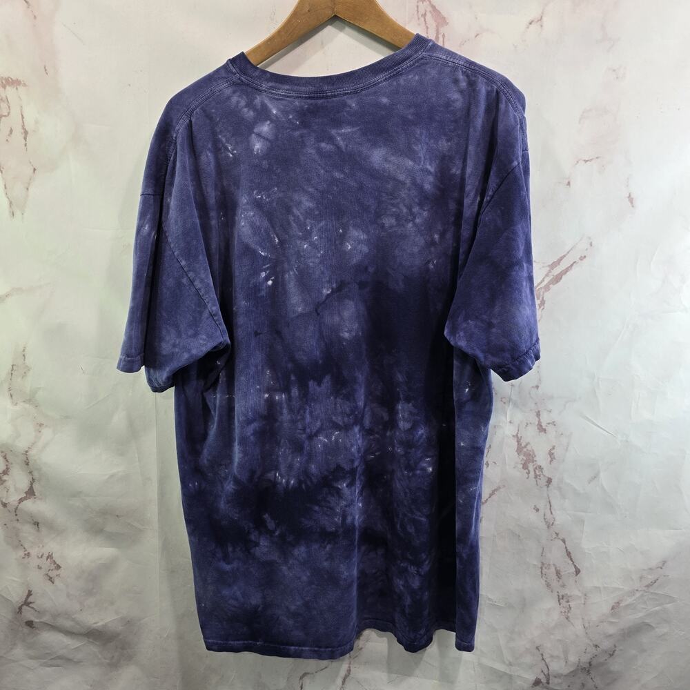 Vintage T Shirt Mens XL 90s Mountain Bison Buffalo Nature Ecology Tie Dye Crew - Picture 5 of 9